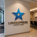 画像10: 立体的な星と中心の輝きが示すのロゴ (10)