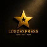 画像12: 立体的な星と中心の輝きが示すのロゴ (12)