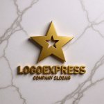 画像13: 立体的な星と中心の輝きが示すのロゴ (13)