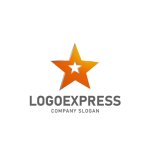 画像3: 立体的な星と中心の輝きが示すのロゴ (3)