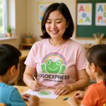 画像5: 笑顔のカエルと虹のロゴ (5)