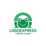 画像3: 笑顔のカエルと虹のロゴ (3)