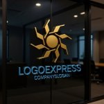 画像15: 輝く太陽と放射状の光が示すのロゴ (15)