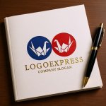 画像6: 平和と繁栄の折り鶴ロゴ (6)