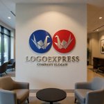 画像10: 平和と繁栄の折り鶴ロゴ (10)