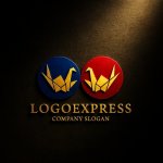 画像12: 平和と繁栄の折り鶴ロゴ (12)