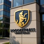 画像8: 雄叫びを上げる狼と盾の高級感ロゴ (8)