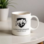 画像16: 盾とサイの力強いロゴ (16)