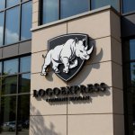 画像8: 盾とサイの力強いロゴ (8)