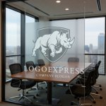 画像11: 盾とサイの力強いロゴ (11)