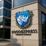 画像8: 力強く堂々としたサイと盾のエンブレムロゴ (8)