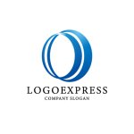 画像1: Oの流線型とグローバルな繋がりロゴ (1)