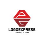 画像1: AとG情熱と成長の六角形ロゴ (1)