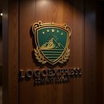 画像5: 山と星のエンブレムロゴ (5)