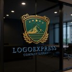 画像15: 山と星のエンブレムロゴ (15)