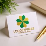 画像16: ハートの葉が織りなす四つ葉のクローバーロゴ (16)