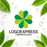 画像9: ハートの葉が織りなす四つ葉のクローバーロゴ (9)