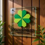 画像11: ハートの葉が織りなす四つ葉のクローバーロゴ (11)