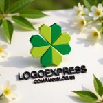 画像12: ハートの葉が織りなす四つ葉のクローバーロゴ (12)