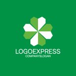 画像4: ハートの葉が織りなす四つ葉のクローバーロゴ (4)