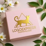 画像10: 三角形とエレガントな猫のロゴ (10)