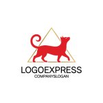 画像3: 三角形とエレガントな猫のロゴ (3)