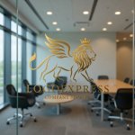 画像9: 翼を持つ獅子と王冠が輝く高級感ロゴ (9)