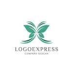 画像1: 自然と美を象徴する蝶ロゴ (1)