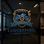 画像15: Mオートバイと盾が示すのエンブレムロゴ (15)