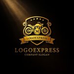 画像12: Mオートバイと盾が示すのエンブレムロゴ (12)