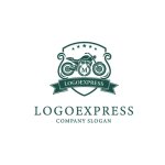 画像3: Mオートバイと盾が示すのエンブレムロゴ (3)