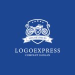 画像4: Mオートバイと盾が示すのエンブレムロゴ (4)