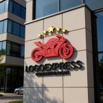 画像8: オートバイと星が輝くのロゴ (8)