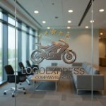 画像9: オートバイと星が輝くのロゴ (9)