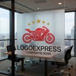 画像11: オートバイと星が輝くのロゴ (11)