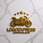 画像13: オートバイと星が輝くのロゴ (13)