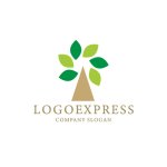画像1: 成長と自然の木のロゴ (1)