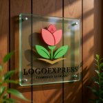 画像11: 咲き誇る花と葉、大地が示すのロゴ (11)