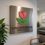 画像13: 咲き誇る花と葉、大地が示すのロゴ (13)