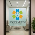 画像6: 花咲く笑顔の歯のロゴ (6)