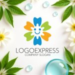 画像9: 花咲く笑顔の歯のロゴ (9)