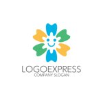 画像3: 花咲く笑顔の歯のロゴ (3)