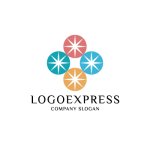 画像1: カラフルな星が輝くのロゴ (1)