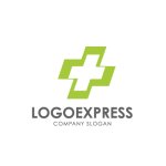 画像1: プラスマークとヘルスケアの成長ロゴ (1)