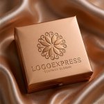 画像14: 優雅な葉自然と調和の円形ロゴ (14)