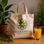 画像8: 優雅な葉自然と調和の円形ロゴ (8)