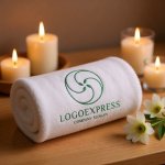 画像5: 葉っぱと渦巻のオーガニック円形ロゴ (5)