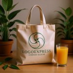 画像8: 葉っぱと渦巻のオーガニック円形ロゴ (8)