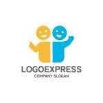 画像1: 人々の繋がりと笑顔のロゴ (1)