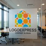 画像8: カラフルなドットの家ロゴ (8)